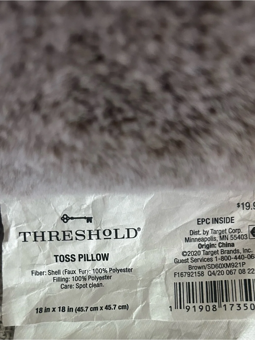 Dusty Purple Fur Throw Pillows x2